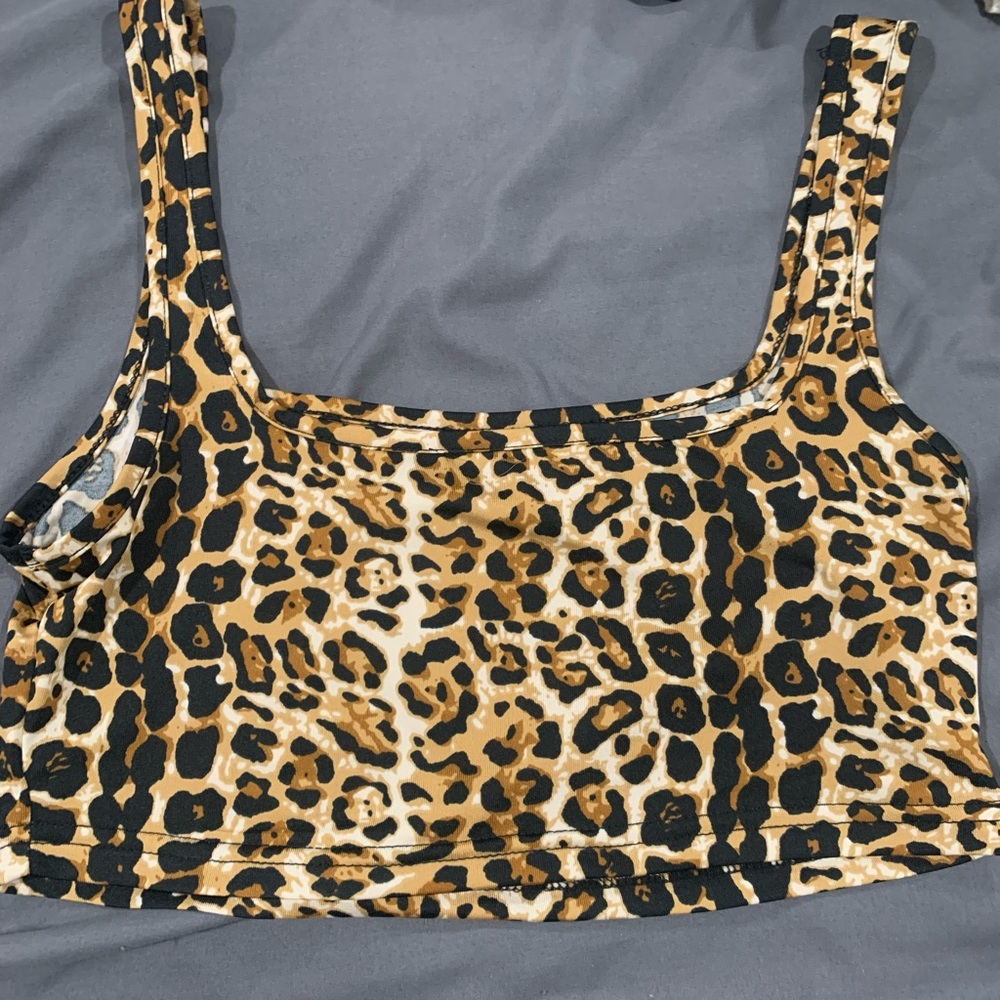 Cheetah print crop top